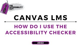 Canvas Accessibility: Check Accessibility