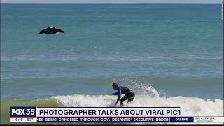 Florida man goes viral with photobombed snapshot of manta ray