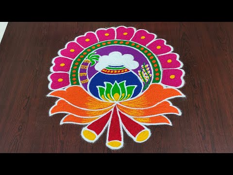 5×3dots pongal special rangoli|bhogi kundala muggulu|bhogi kolams#sankranti muggulu#Rang Kaa Rangoli