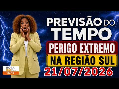 TEMPORAIS E GRANIZO: Sul segue em alerta nesta terça feira | Previsão do Tempo Hora 1 21/07