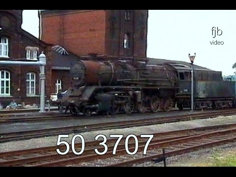 Erinnerungen an Staßfurt Juni 1997 mit Dampflok 50 3707