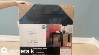 How to Make a Kitchen Island With Storage Using 3 End Tables From Walmart