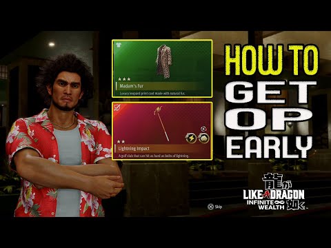 How to get overpowered EARLY - GET THESE ITEMS First - Like a Dragon: Infinite Wealth