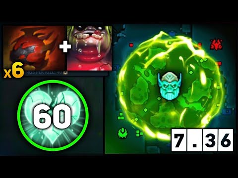 65 Kills Necrophos x6 Hearts + Pudge Combo 7.36b🔥🔥🔥 +2000 AOE | Dota 2 Gameplay