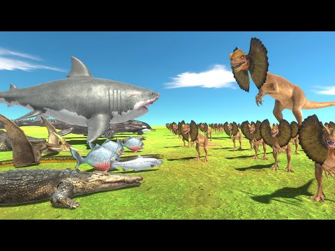 Aquatics And Reptiles Go to Hunt Dilophosaurus