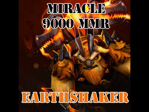 Dota 2 Earthshaker By Miracle 9000 MMR Win mid  — full game guide carry dunk gameplay