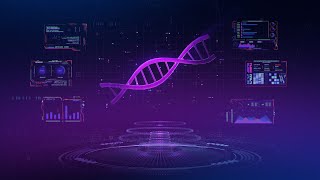 Cyberpunk Futuristic DNA Interface Background video | Footage | Screensaver
