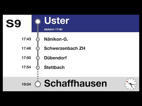 ZVV Ansagen, S9 (Uster-Zürich HB) Teilstrecke