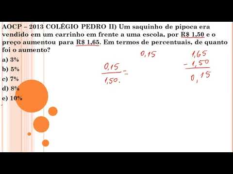 AOCP - PORCENTAGEM - O AUMENTO REPRESENTA QUANTO POR CENTO?
