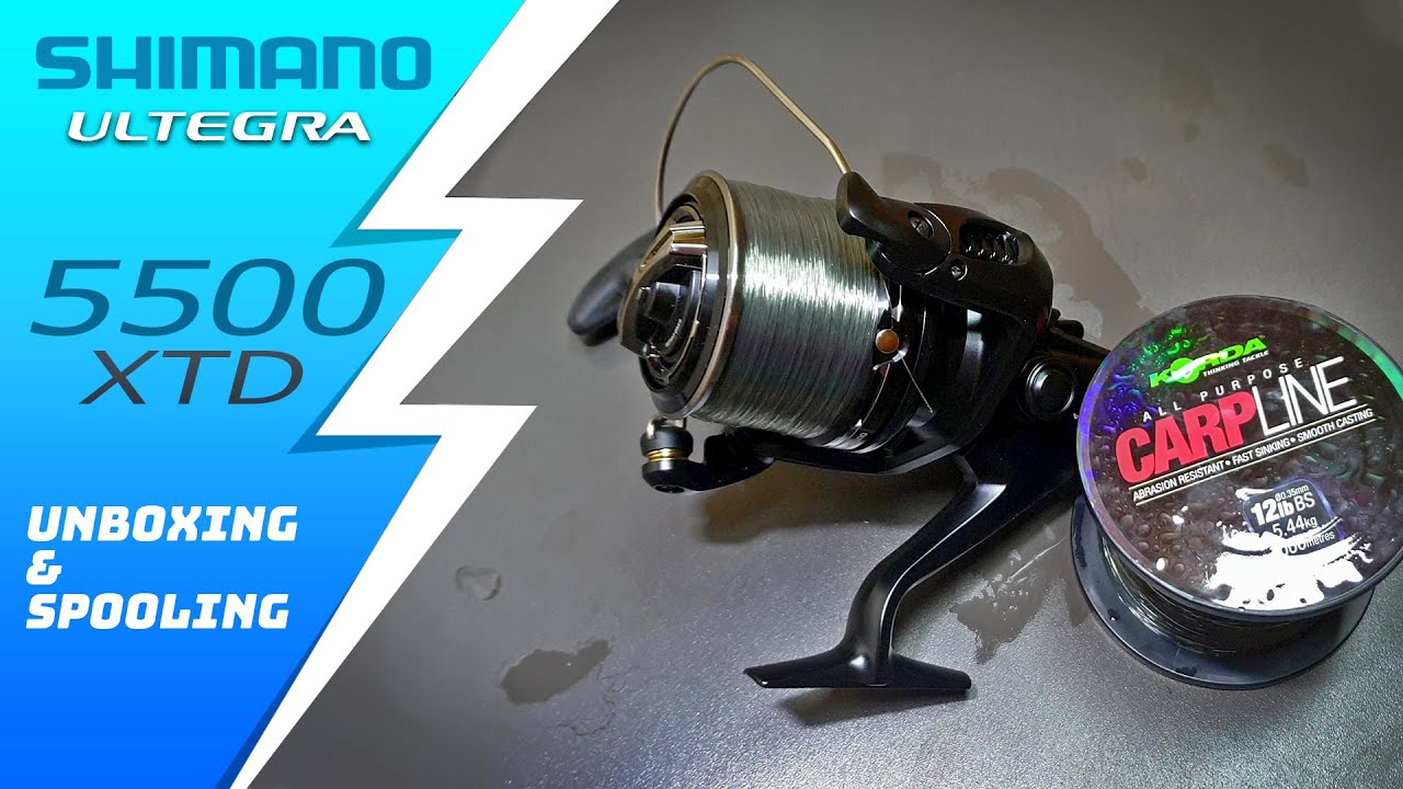 Shimano Ultegra 5500 XTD unboxing and spool up Korda Carp Line