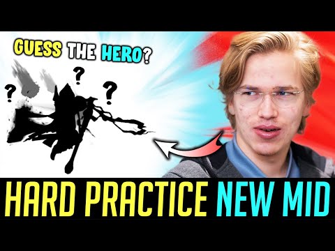 Guess the Hero?! - Topson Hard Practicing this New Mid HERO! DOTA 2