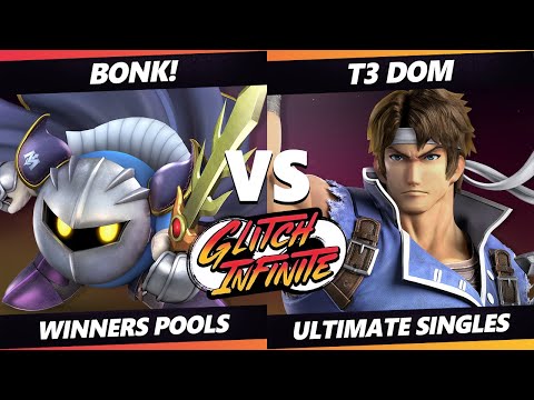 Glitch Infinite - Bonk! (Meta Knight) Vs. T3 Dom (Richter) - SSBU Ultimate Tournament