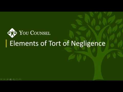 Elements of Tort of Negligence