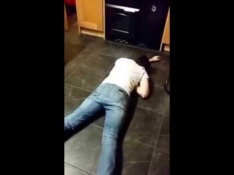 Eamonn getting hit by alpen milk