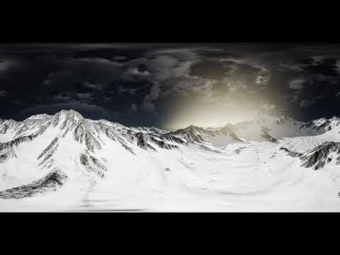 VR 360 Snowy mountains in winter - no copyright