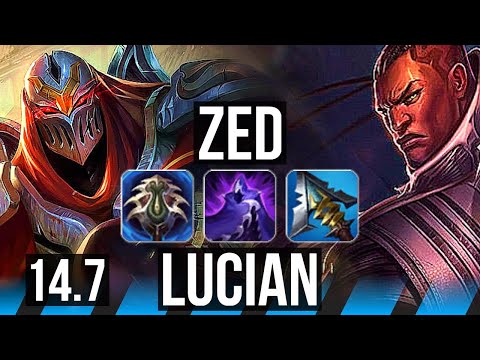 ZED vs LUCIAN (MID) | 9 solo kills, 67% winrate, 49k DMG, Legendary, 19/5/7 | EUW Master | 14.7