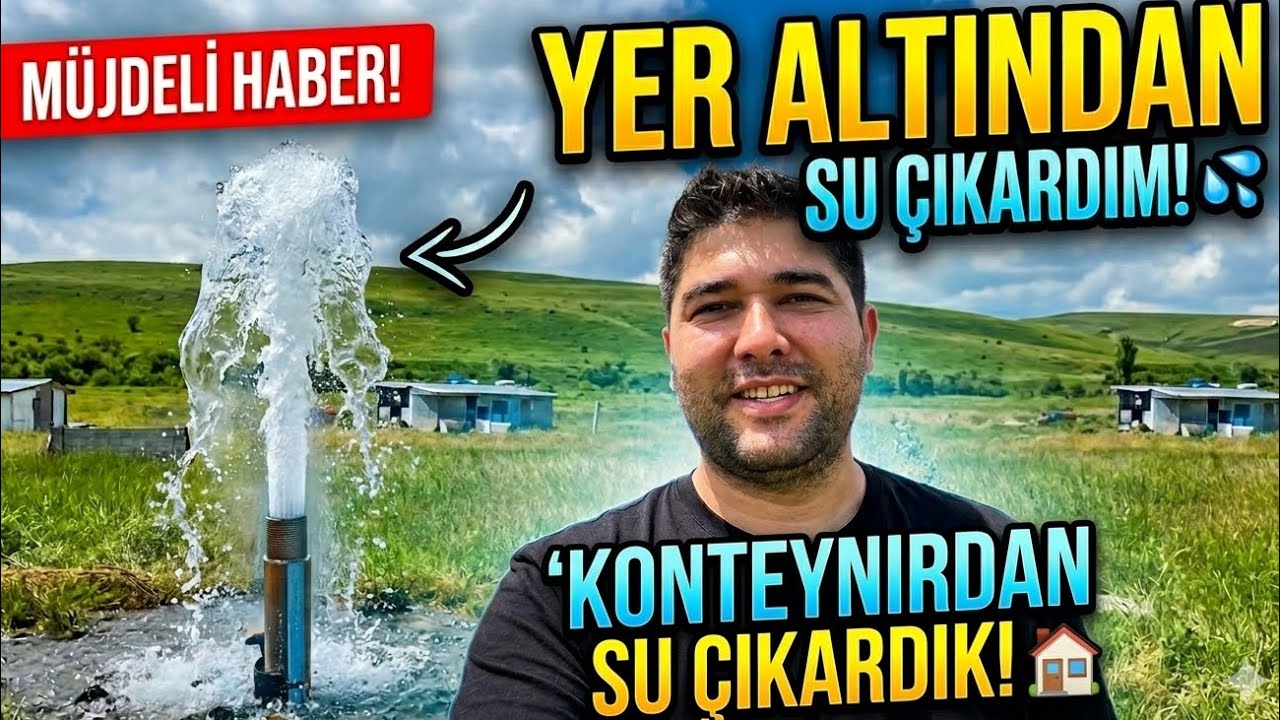 🔥KONTEYNER’DA YAŞAM YER ALTINDAN SU ÇIKARDIK Toprak yatırımı hisseli yer alınırmı #yatırım 
