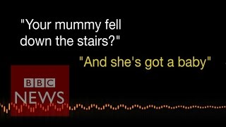 Listen to 3 year old's emergency call after pregnant mum falls down stairs - BBC News