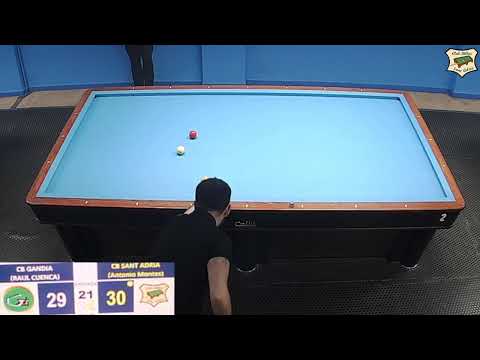 LIGA NACIONAL 3 BANDAS 1ªdiv - SANT ADRIA VS GANDIA (3) Montes & Cuenca