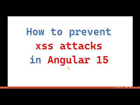 How to prevent XSS(Cross Site Scripting) attacks in #Angular15