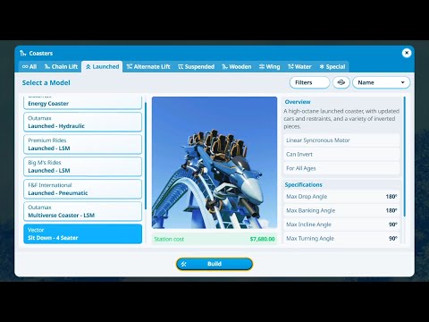 Planet Coaster 2 - All Roller Coasters & Rides Selection List
