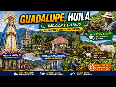 🙏🌹 RECORRIENDO GUADALUPE, HUILA | Desde la Virgen de Aránzazu hasta el parque principal