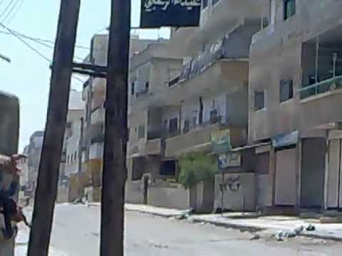 مرابطة عناصر كتيبة عبدالله بن عمر على محيط المخيم في درعا