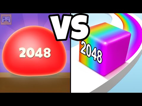 Jelly Run 2048 vs Colorful Jelly 2048 ✦ ASMR Gameplay Android iOS • 2048 Number Merge And Drop Games