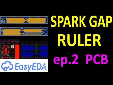 0629: Spark Gap Ruler - Progettazione PCB con EasyEDA