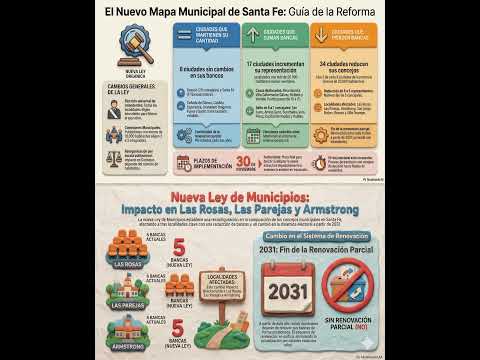 Nueva Ley de Municipios: cambios en el mapa político de Santa Fe 12-04-2026