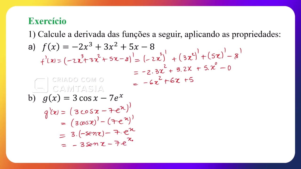 Unidade III - Parte 2 - Derivada - Prof.  Walter Araujo