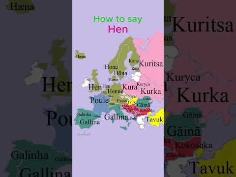 How to say Hen | Birds | European Languages Comparison #shorts #comparison #language #map