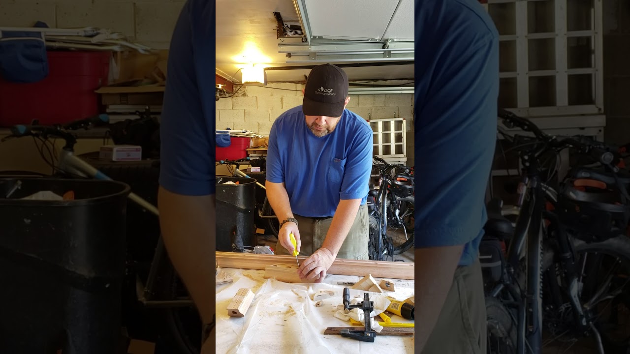 How to drill an angled handrail for ballusters cleanly.