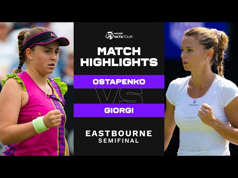 Теннис Jelena Ostapenko vs. Camila Giorgi | 2022 Eastbourne Semifinal | WTA Match Highlights