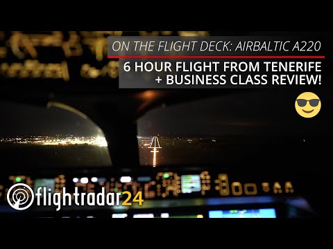 Moonlit flight deck adventure on the airBaltic A220!