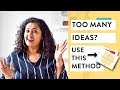 Too Many Ideas? Use THIS method to prioritize ideas (+ printable worksheet)