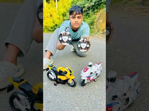 RC Police Bike VS Sport Bike - power testing and unboxing dako 🚨🏍️