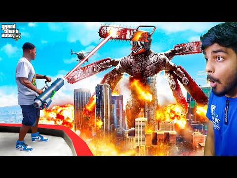 GTA 5 : TREVOR Becomes CHAINSAW MAN & Destroy LOS SANTOS😱| Gta 5 tamil | Gta tamilan