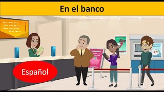 Dialogue at the bank in Spanish with subtitles, includes opening accounts, mortgages and more