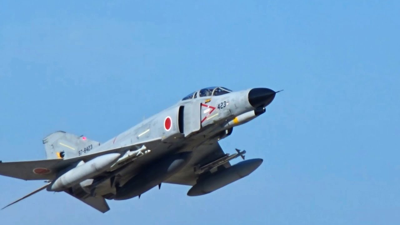 スクランブル? 新田原基地 F-4EJファントム Afterburner Takeoff