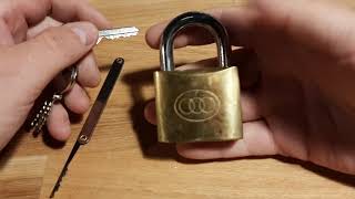 Tri-Circle 265 6 Pin Heavy Brass Pad Lock 3 Second Open #tri-circle #locksport #lockpicking