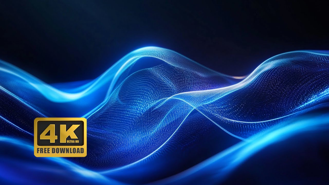 4K Stunning Abstract Wave Technology Background | Futuristic Blue Design