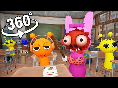 360º Incredibox Sprunki Horror Pinki In School | VR 4K