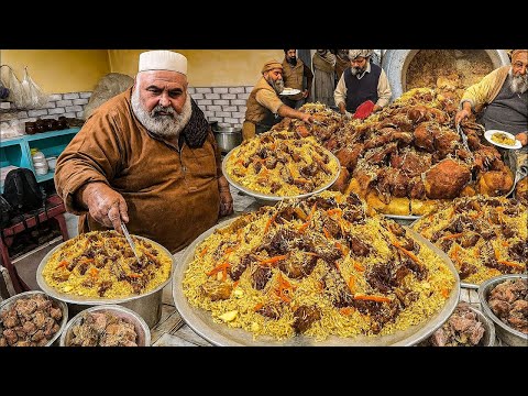 Breakfast in Afghanistan | Traditional Morning Street food | KABULI PULAO | Liver Fry | Soup recipe