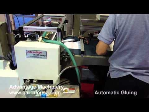 Semi automatic case-making machine demonstration