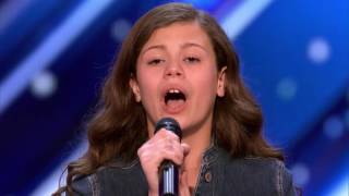 Angelina Green-13 Year Old Singer Earns Golden Buzzer From Heidi Klum | America&#39;s Got Talent 2017