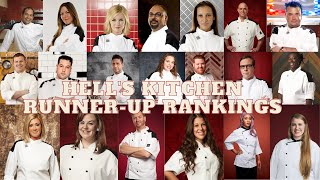 Hells Kitchen - Runner-Up Rankings