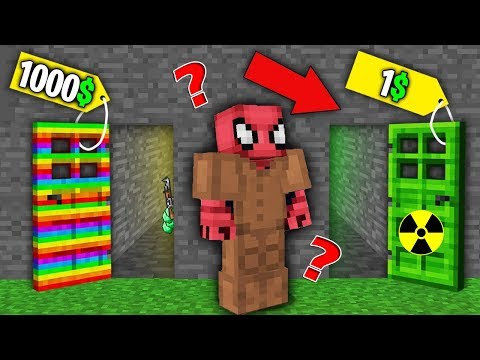 FAKİR İKİ GİZEMLİ KAPI BULDU! (1$ VS 1000$ KAPI) 😱 - Minecraft