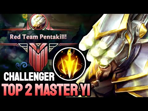 WILD RIFT PENTAKILL - TOP 2 MASTER YI GAMEPLAY - CHALLENGER RANKED