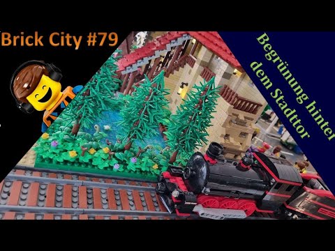 Brick City #79 - Der Platz hinter der Stadtmauer, der kleine Teich.